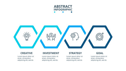 Vector infographic design template. Business concept with 4 options, parts, steps or processes.