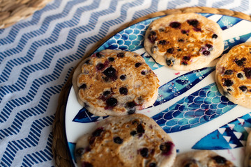 homemade gluten free blueberry pancakes