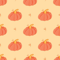 seamless pattern with pumpkins