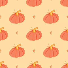 seamless pattern with pumpkins