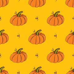 seamless pattern with pumpkins