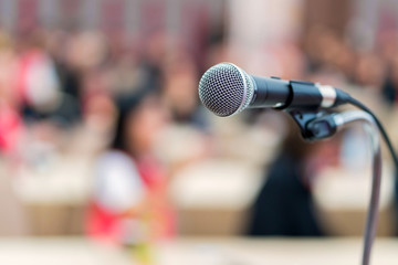 hand hold Microphone in meeting room for a conference