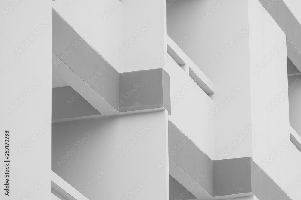 Fototapete abstract background architecture lines. modern architecture detail