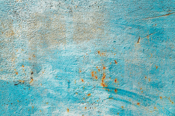 Texture of the blue painted wall