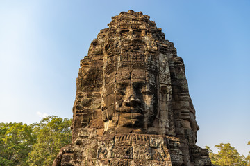 Obraz premium Bayon Temple at Angkor Thom. Siem Reap, Cambodia.