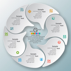 Abstract 3D Paper Infographics. Business template .Vector illustration