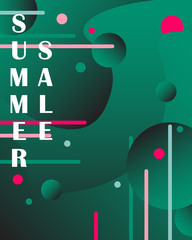 Futuristic design posters. Liquid color background. Fluid gradient shapes composition. Summer sale.
