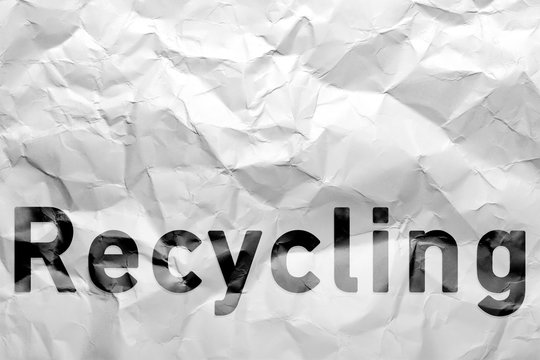 Hintergrund Papier mit Aufschrift Recycling