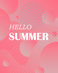 Dynamic textured background design in 3D style. Fluid gradients. Summer poster for design.