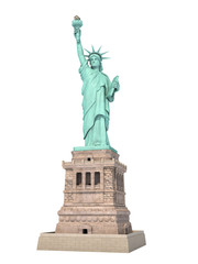 Fototapeta na wymiar Statue of Liberty in New York City, USA isolated on white.