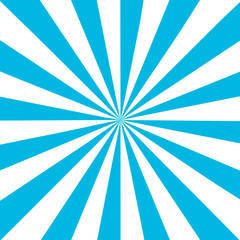 Blue white sunbeam background. Blue striped abstract wallpaper. Vector illustration