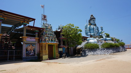 God Shiva statue at Hindu temple in Trincomalee, Sri Lanka