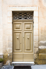 Fototapeta na wymiar Traditional front door from Malta