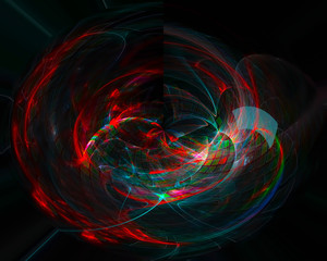 abstract digital fractal, fantasy design 
