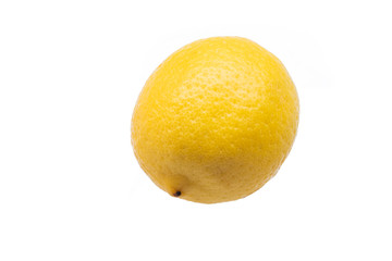 yellow lemon on white background