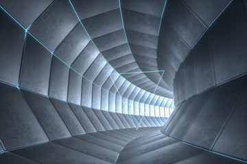 3d rendering, dark science-fiction tunnel, dark background