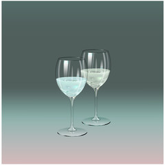  wineglass design poster label