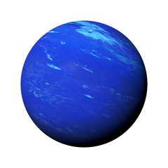planet Neptune isolated on white background, part of the solar system - obrazy, fototapety, plakaty