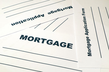 Obraz premium Mortgage application form on the table.