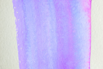 Purple inked watercolor stain