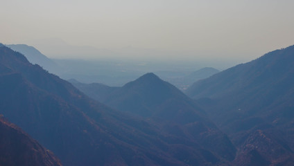 aerial view of the mountains