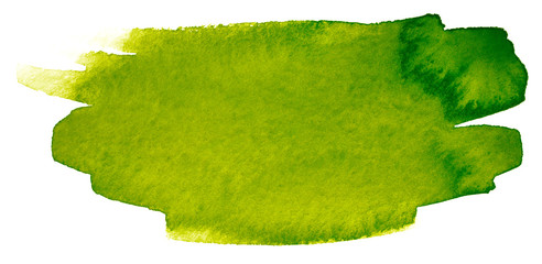 inked watercolor stain green