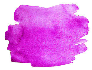 Purple inked watercolor stain
