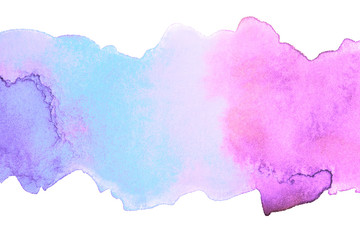 Obraz premium Purple inked watercolor stain