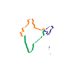 india map icon vector symbol element