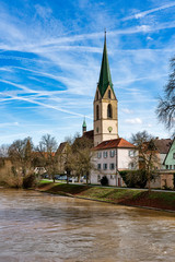 Fototapeta na wymiar Stiftskirche St. Moriz (Collegiate Church Saint Morris) in Rottenburg am Neckar