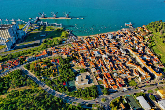 Trafaria bei Lissabon aus der Luft mit DJI Mavic 2 Drohne