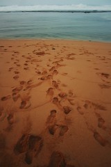 footprint in the beach