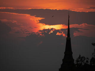 Cambodian Temple during Sunset