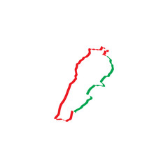 Fototapeta na wymiar lebanon map icon vector symbol element