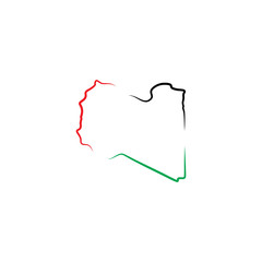 libya map logo icon vector symbol element - obrazy, fototapety, plakaty