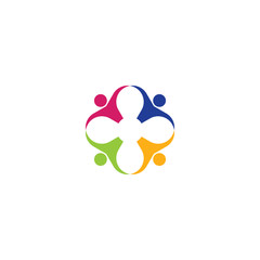 logo team people icon vector symbol element