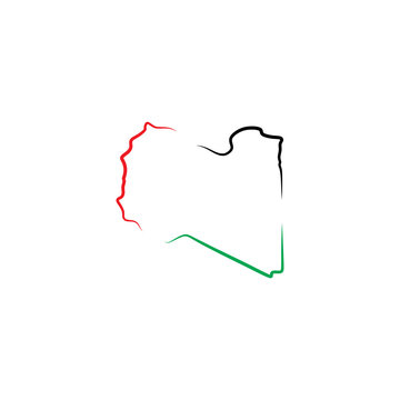 Libya Map Logo Icon Vector Symbol Element