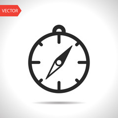 Compass illustration. Navigation vector icon.