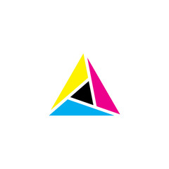 triangle colorful icon geometric business logo element