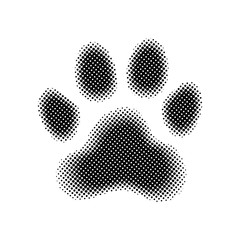 Halftone paw print. © rootstocks