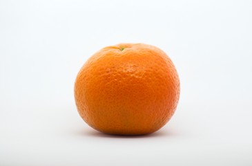 Tangerine over white background shots