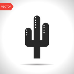 Desert cactus illustration. Plants vector icon