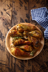 Roasted chicken drumsticks