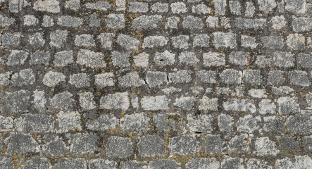 Part of a stone wall for background or texture.