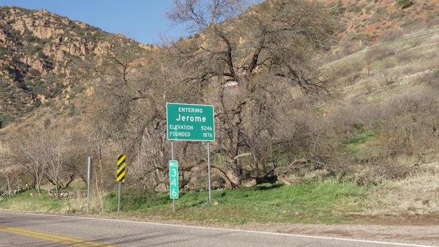 Entering Jerome Arizona Sign