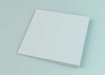 Blank brochure, magazine, booklet mockup isolated on white background. 3D