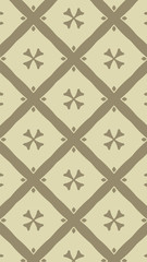 Ornate geometric pattern and two-tone abstract background