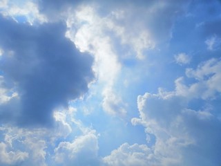 Beautiful blue sky background texture, wallpaper and landscapes