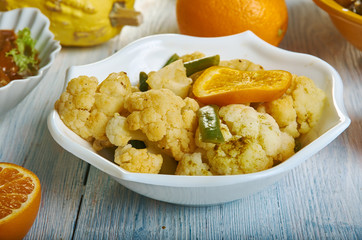 Moroccan  Cauliflower With Preserved mandarinas