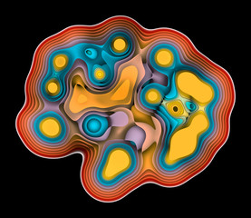 Cross Section Of A Multicellular Organism With Cell Division Cycle. Medical Science And Research Concept